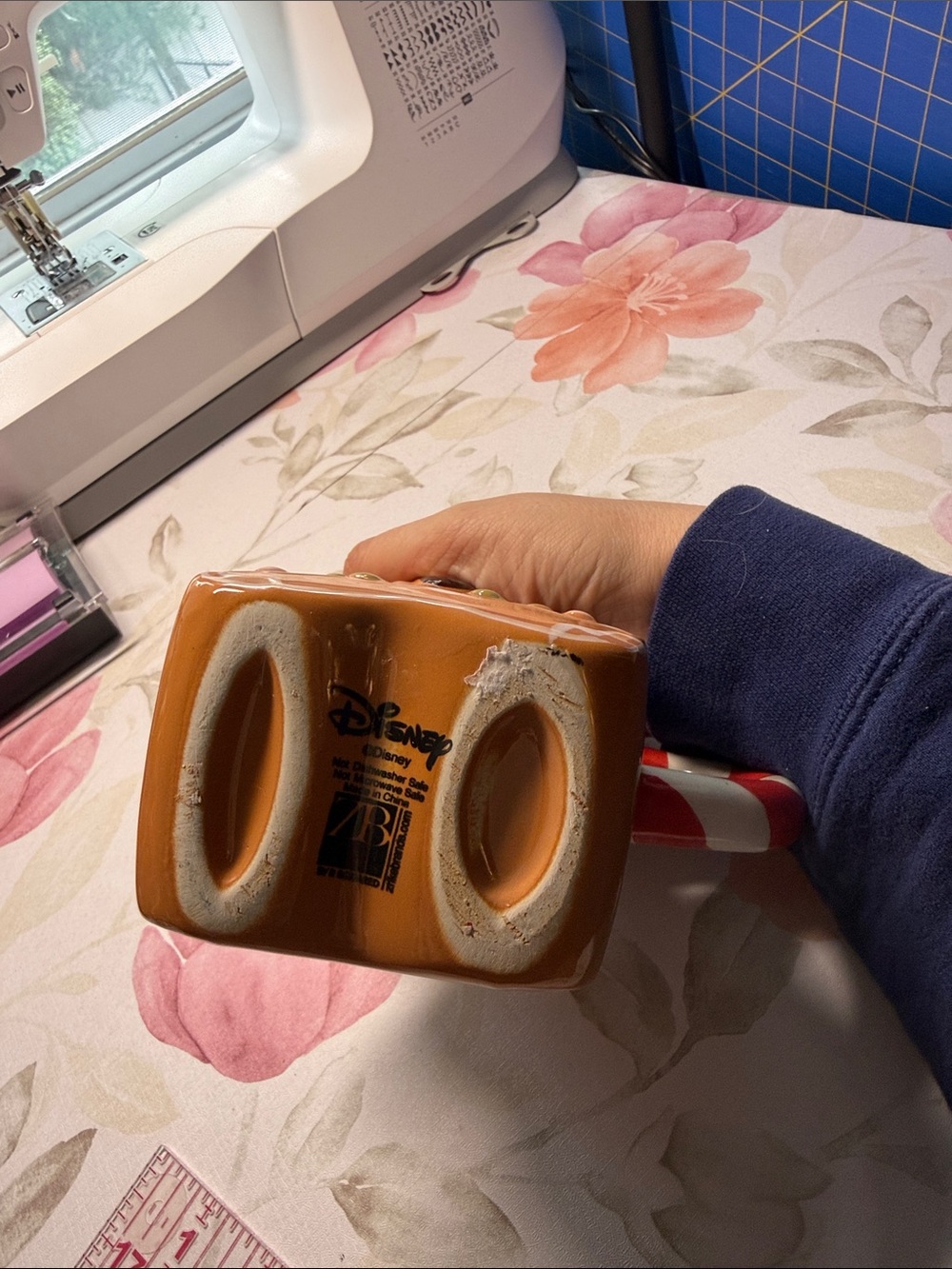 Disney Brown Gingerbread Minnie Mouse Mug with Red & White Candy-Stripe Handle - Picture 5 of 5